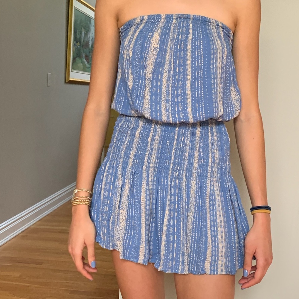 Blue Striped Romper from Mixology